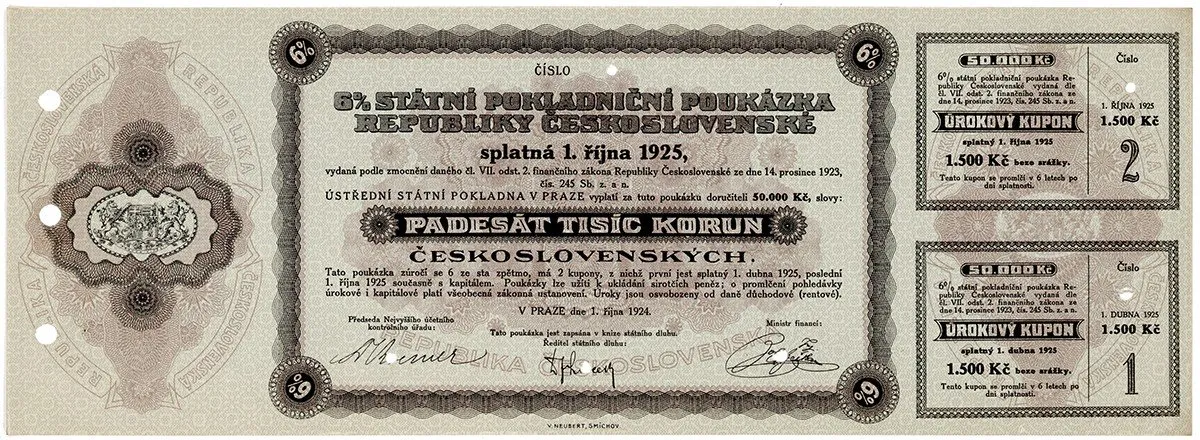Státní pokladniční poukázky, 1919 - 1939 — 1