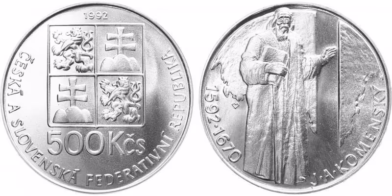 500 Kčs 1992 - Jan Ámos Komenský