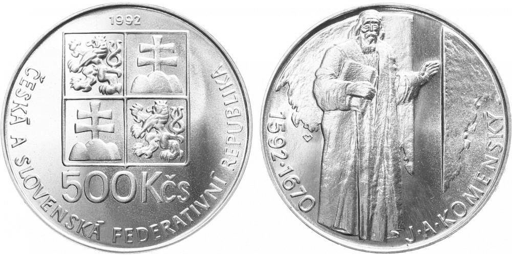 500 Kčs 1992 - Jan Ámos Komenský