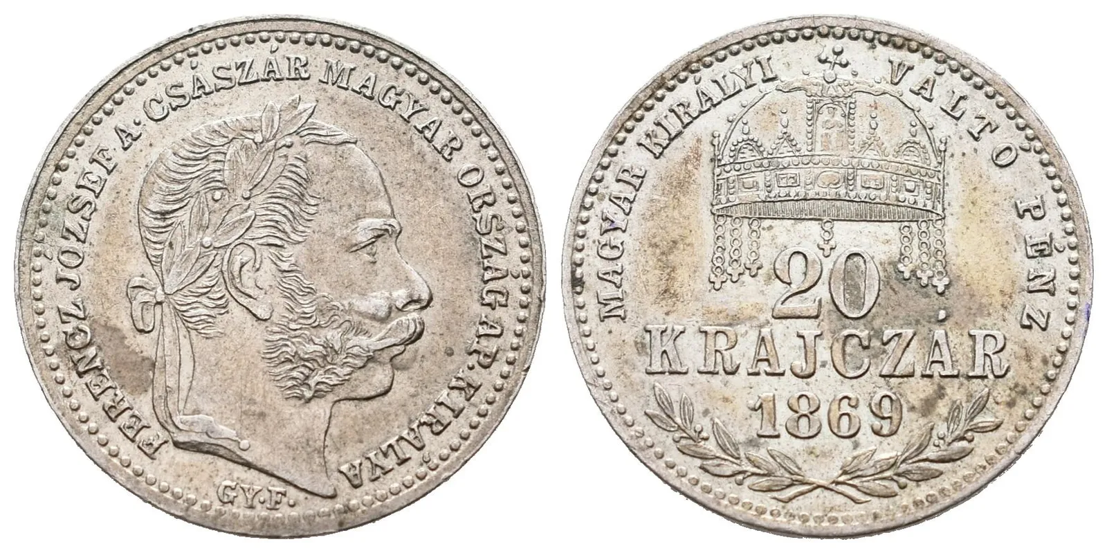 20 Krejcar 1869 GYF
