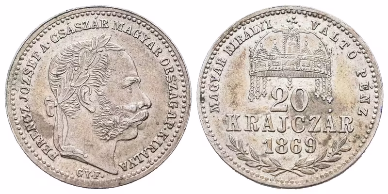 20 Krejcar 1869 GYF