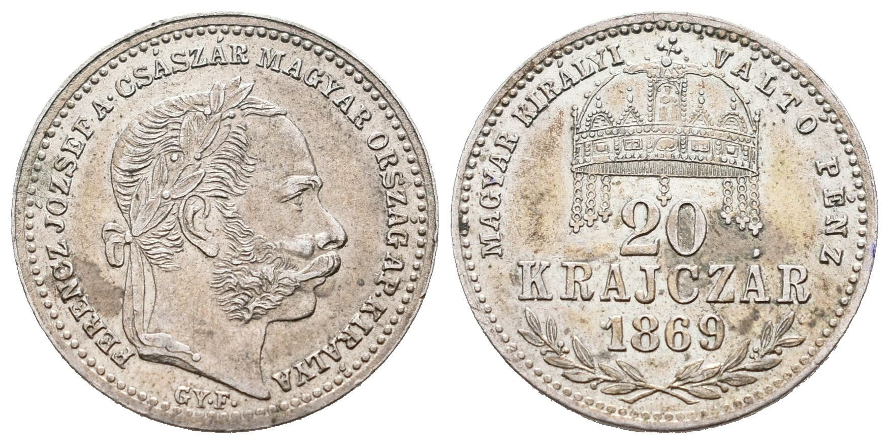 20 Krejcar 1869 GYF