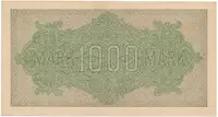 Německo, 1000 Mark 1922, vod. Kreuzblütten, fialové číslo, Ro.75k - fotografie 2