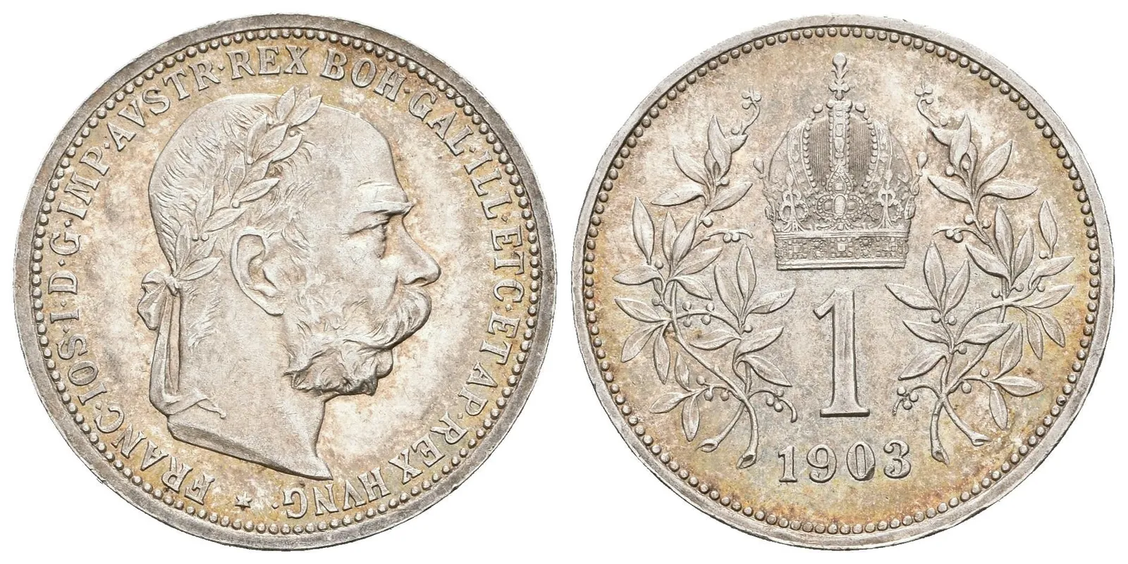 1 Koruna 1903, krásná zachovalost, lesk, jemná patina, rysky — 1