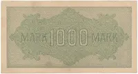 Německo, 1000 Mark 1922, vod. Gitter, modrozelené 6-místné číslo, Ro.75n - fotografie 2