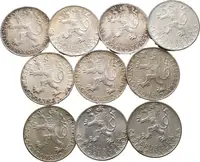 50 Kč 1947 - SNP (5x), 50 Kč 1948 - 5. Květen, pěkné zachovalosti, patina_ — 2