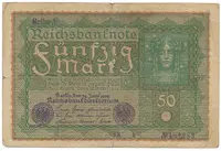 Německo, 50 Mark 1919, Reihe 3, Ro.62c