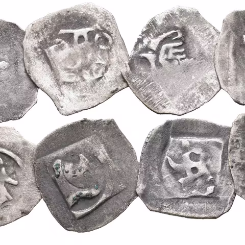 Soubor mincí - Pfennig se čtyřrázem, minc. Mnichov, Ernst a