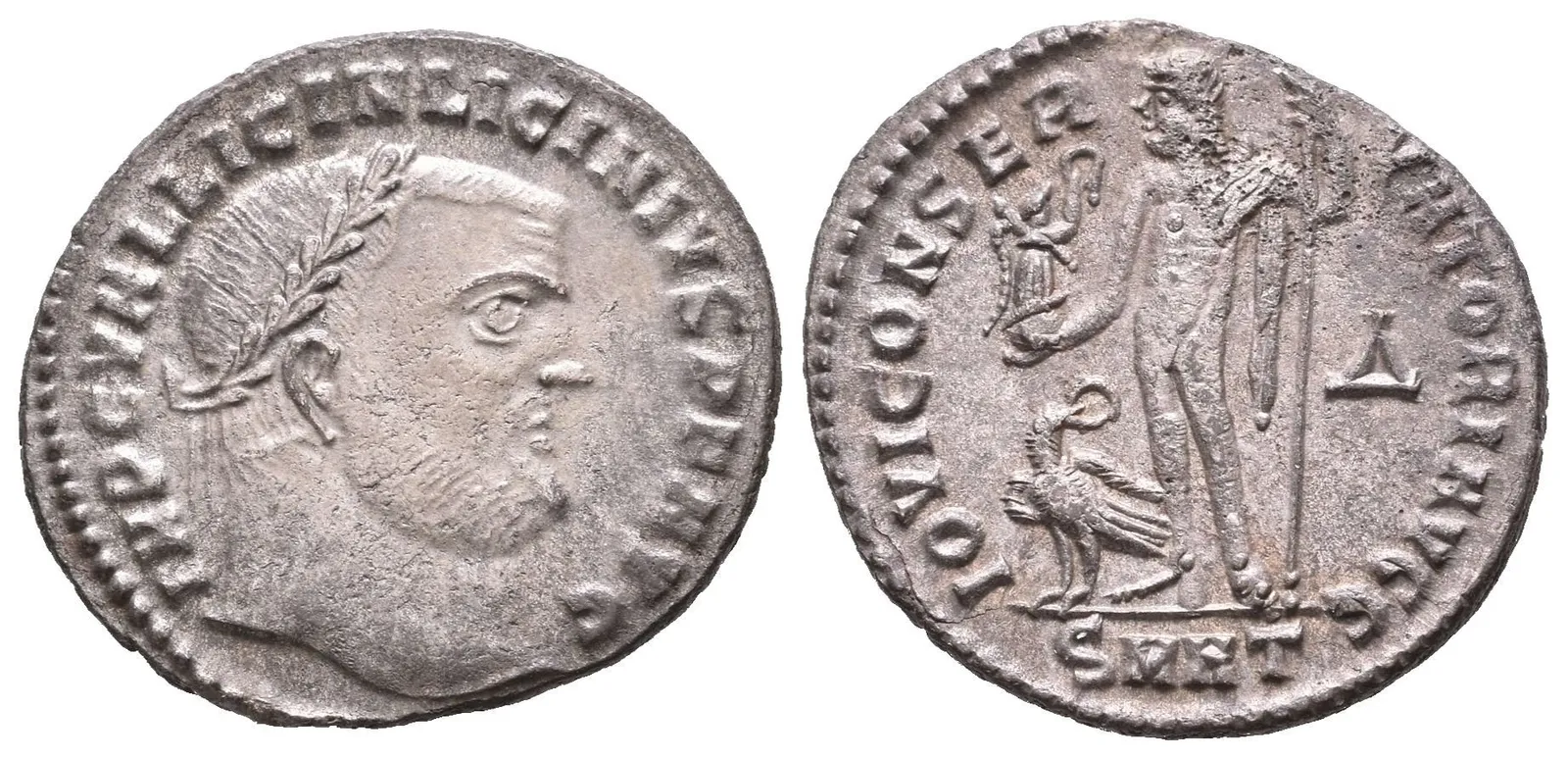 Follis, Heraclea, 312, Rv: IOVI CONSERVATORI AVGG, stojící Jupiter zleva drží — 1
