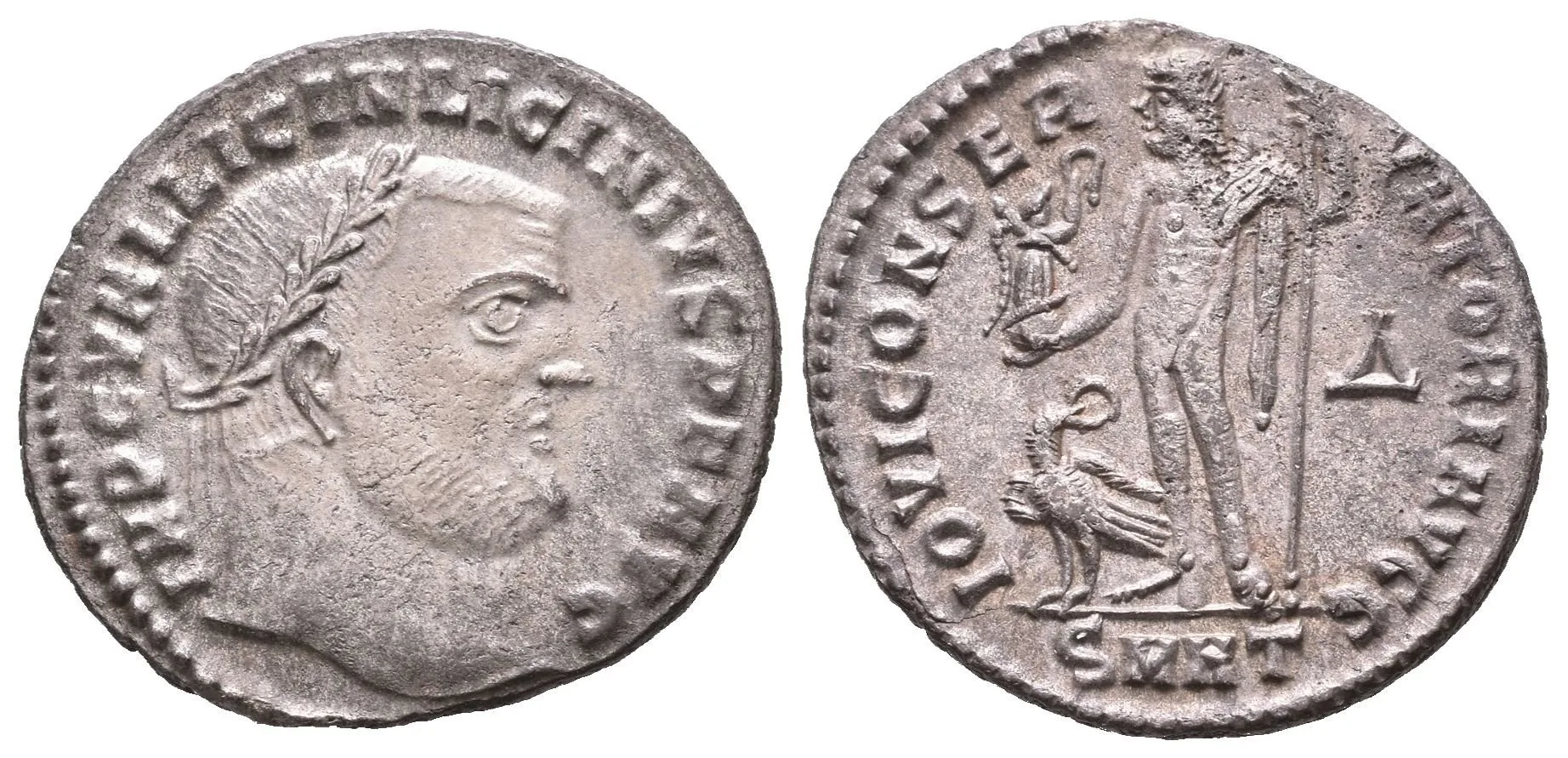 Follis, Heraclea, 312, Rv: IOVI CONSERVATORI AVGG, stojící Jupiter zleva drží — 1