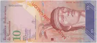 Venezuela, 10 Bolivares 2013, anulát - MUESTRA SIN VALOR, P.90ds