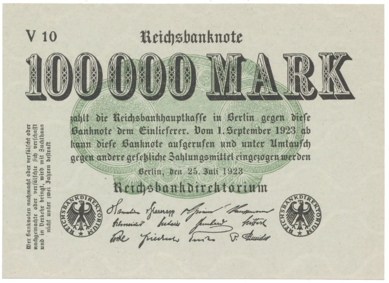 Německo, 100 000 Mark 1923, Ro.90b