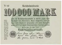 Německo, 100 000 Mark 1923, Ro.90b