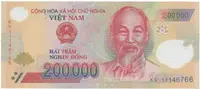Vietnam, 200.000 Dong 2008-2011, P.123c-d, plastová