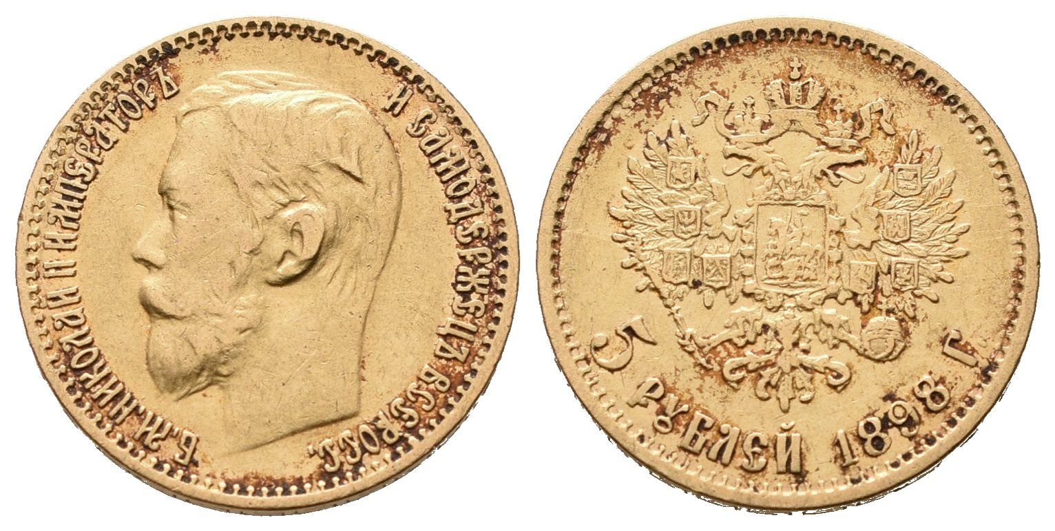 Rusko, 5 Rubl 1898 AG