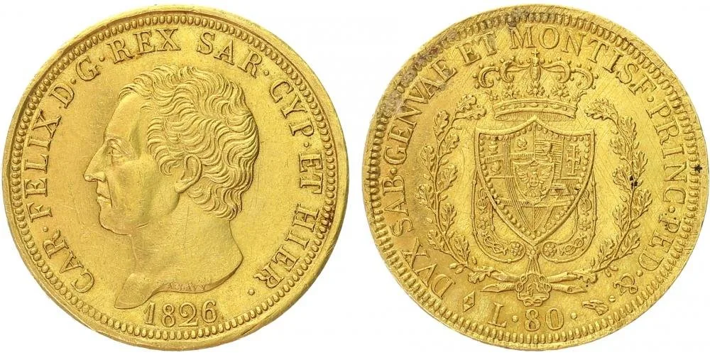Itálie - Sardínie, Carlo Felice, 1821 - 1831 — 1