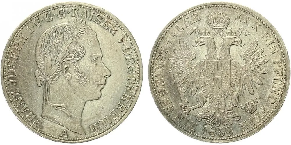 Rakouská a spolková měna, 1857 - 1892 — 1