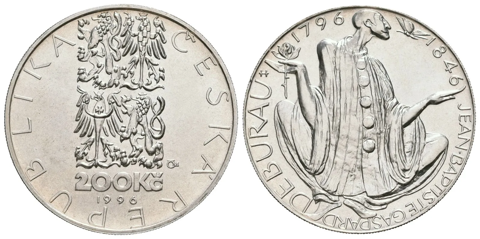 200 Kč 1996 - Jean-Baptiste Gaspard Deburau, kapsle, certifikát — 1