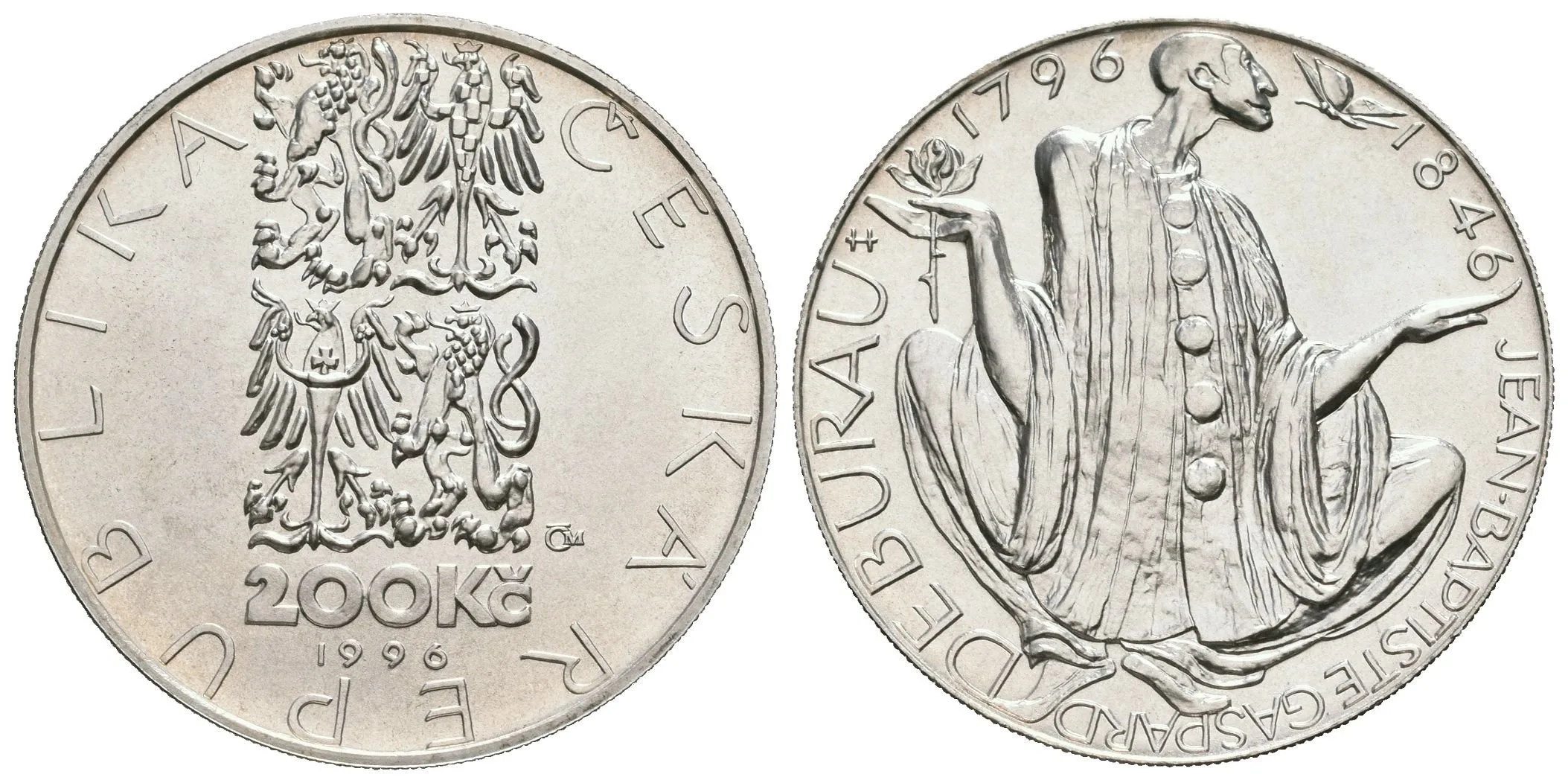 200 Kč 1996 - Jean-Baptiste Gaspard Deburau, kapsle, certifikát — 1