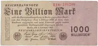 Německo, 1 Billion Mark 1923, Ro.126b