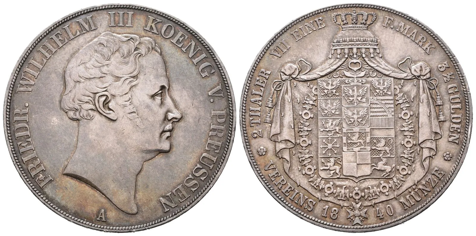 Prusko, Spolkový 2 tolar 1840 A