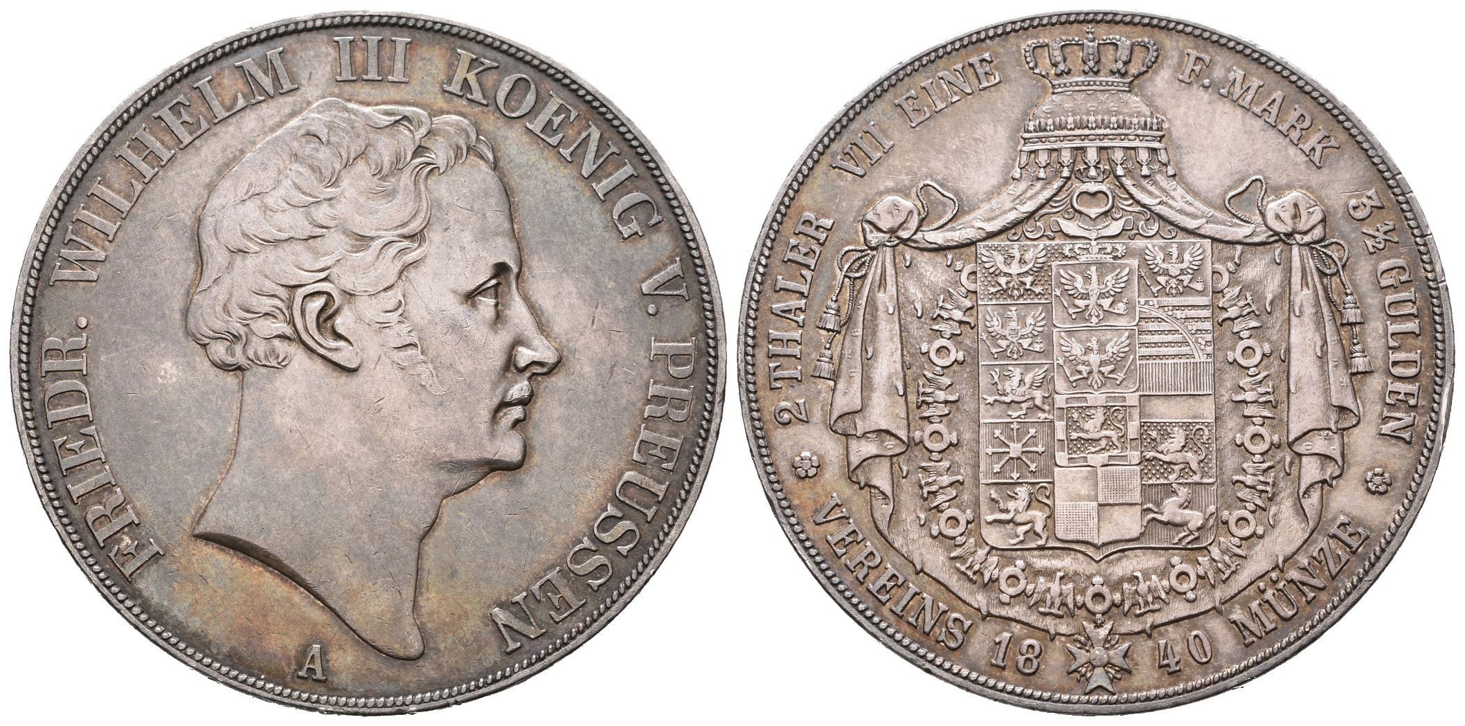 Prusko, Spolkový 2 tolar 1840 A