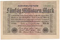Německo, 50 Millionen Mark 1923, Ro.108e