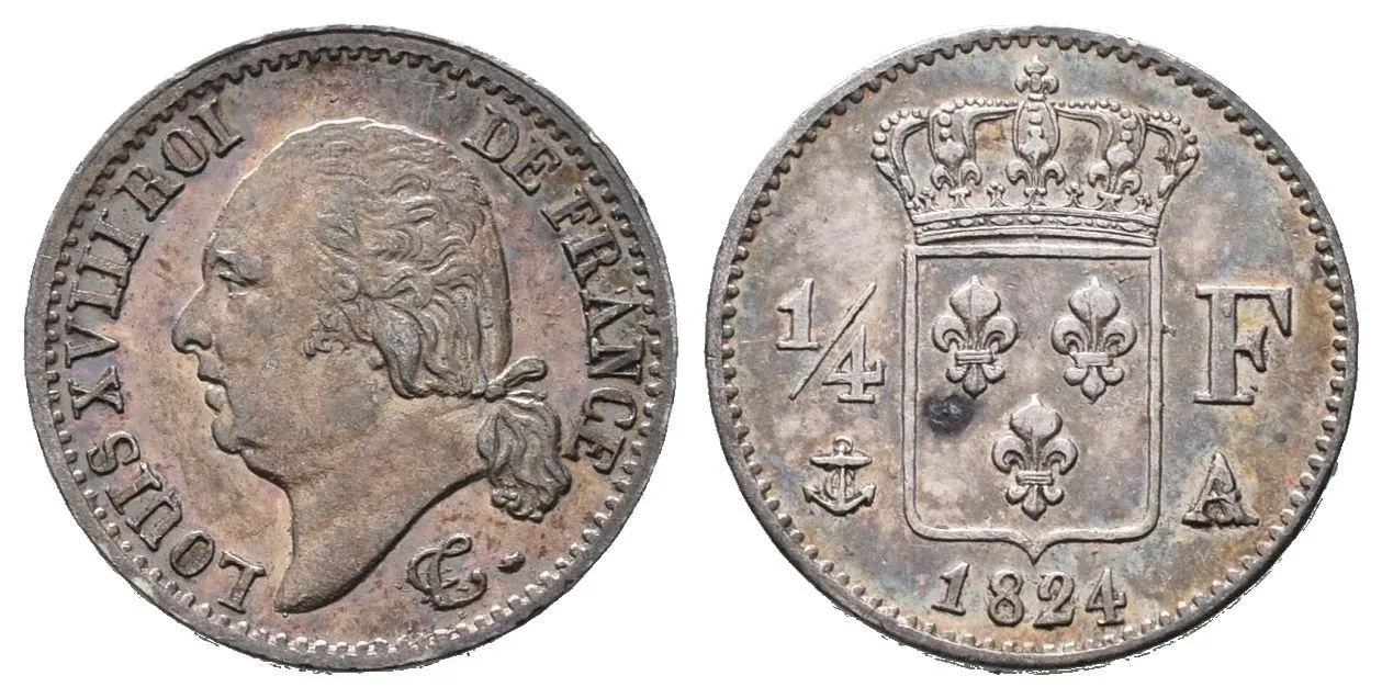Francie, 1/4 Frank 1824 A