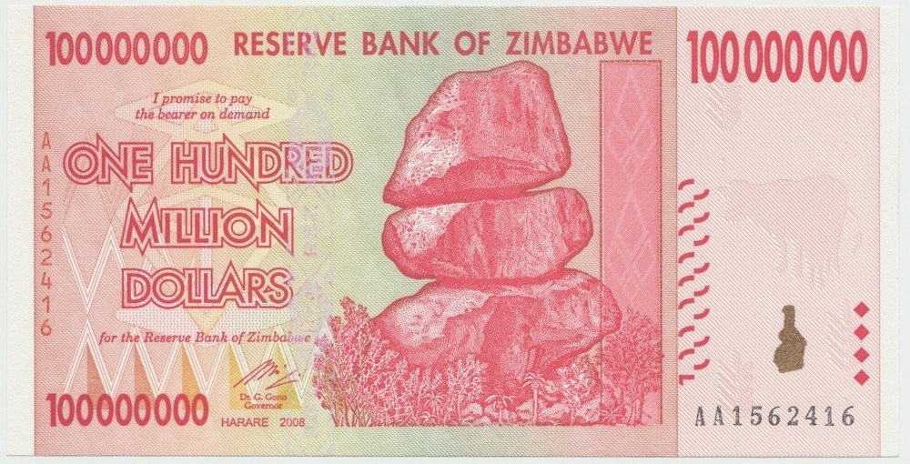 Zimbabwe, 100 Million Dollars 2008, P.80