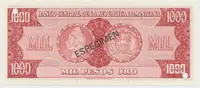 Dominikánská republika, 1000 Pesos Oro (1964-1974), P.106s1 - fotografie 2
