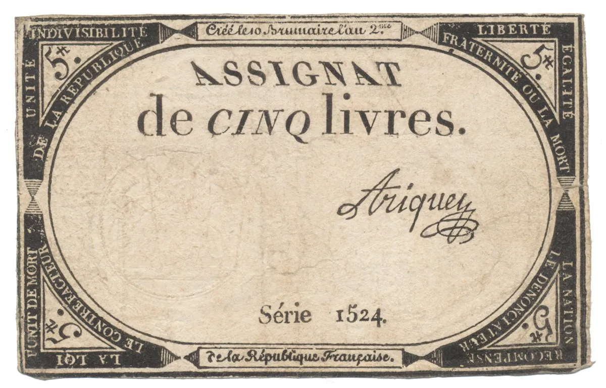 Francie, 5 Livres 1793, P.A76