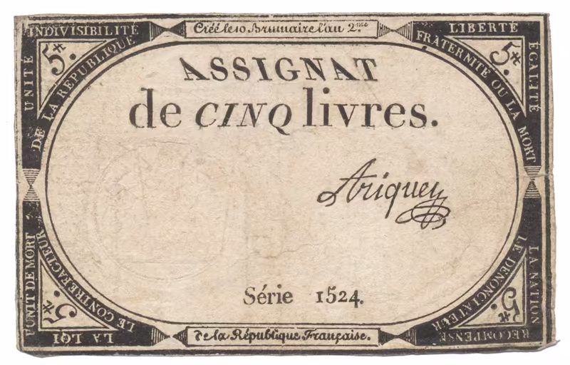 Francie, 5 Livres 1793, P.A76
