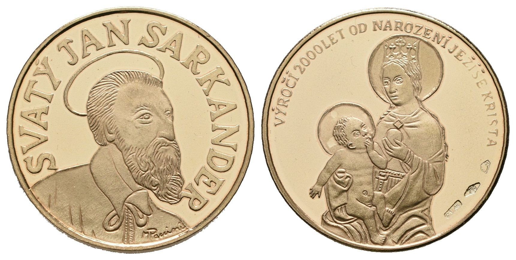 Medaile b.l. - Čeští svatí - sv. Jan Sarkander