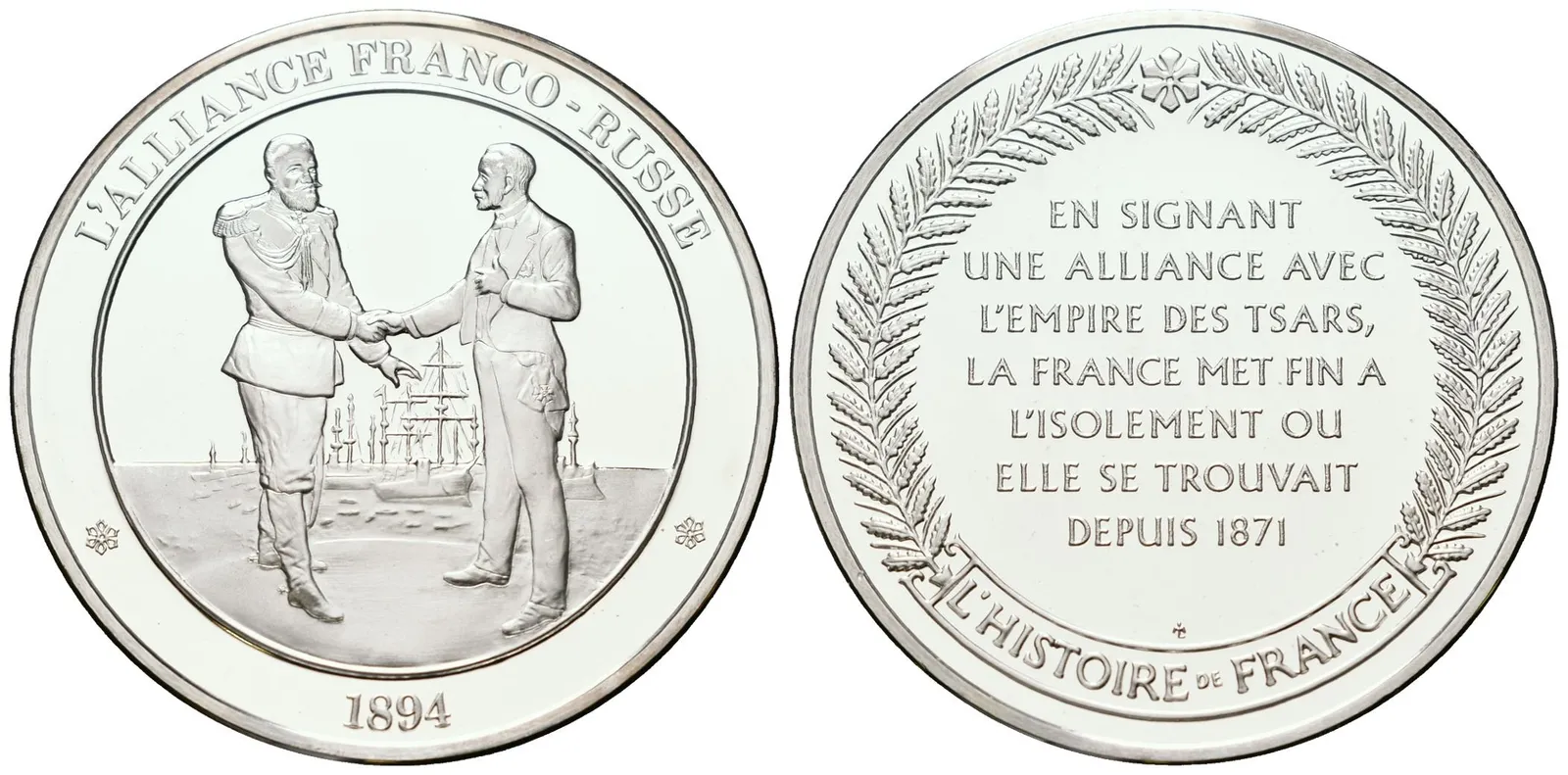 Francie - AR Medaile b.l. - L'alliance franco-russe