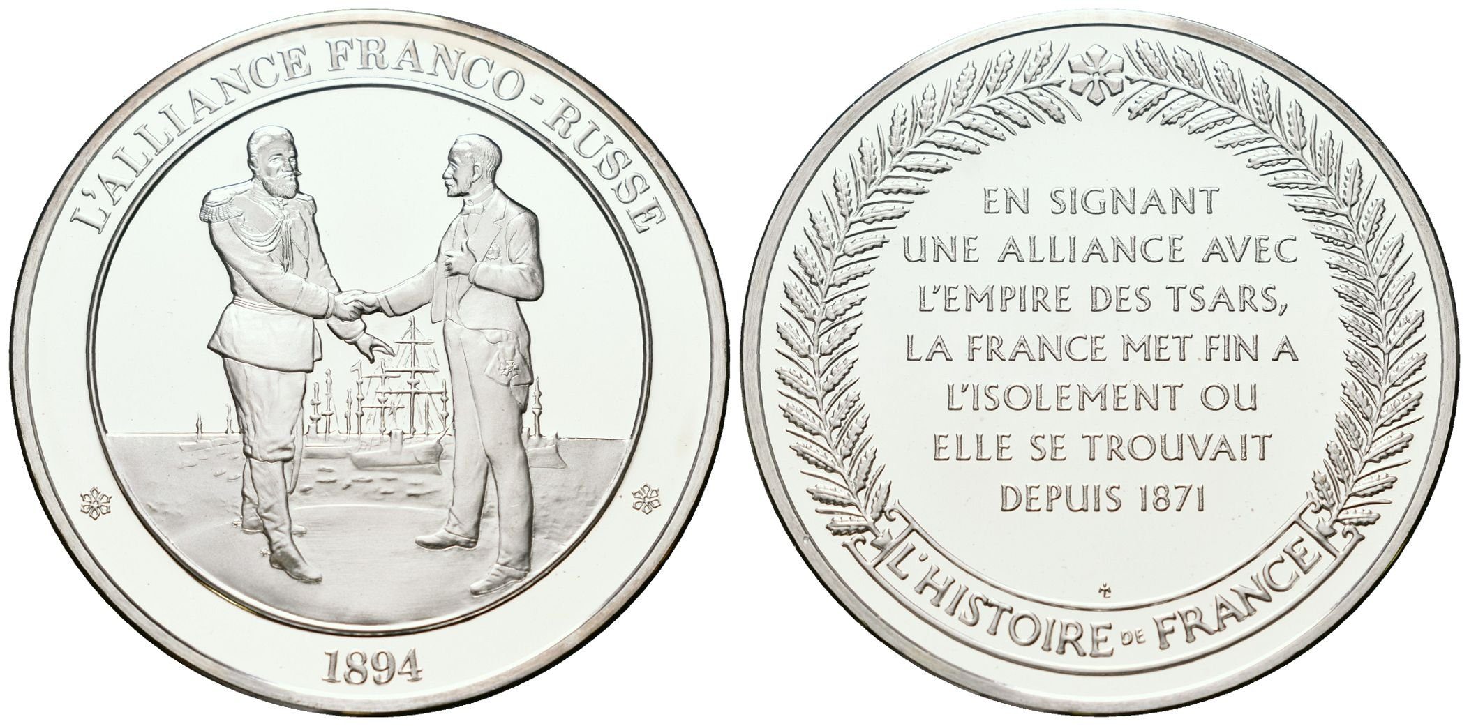 Francie - AR Medaile b.l. - L'alliance franco-russe