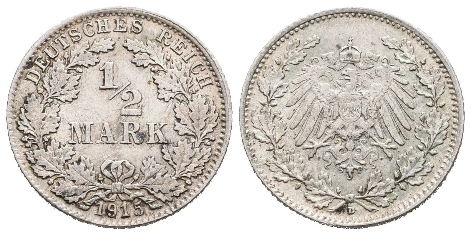 Německé císařství, 1/2 Marka 1915 D