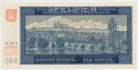 Protektorát Čechy a Morava, 100 Koruna 1940, I. vydání, série A, perf. 1x SPECIMEN, Hej.32aA.S1