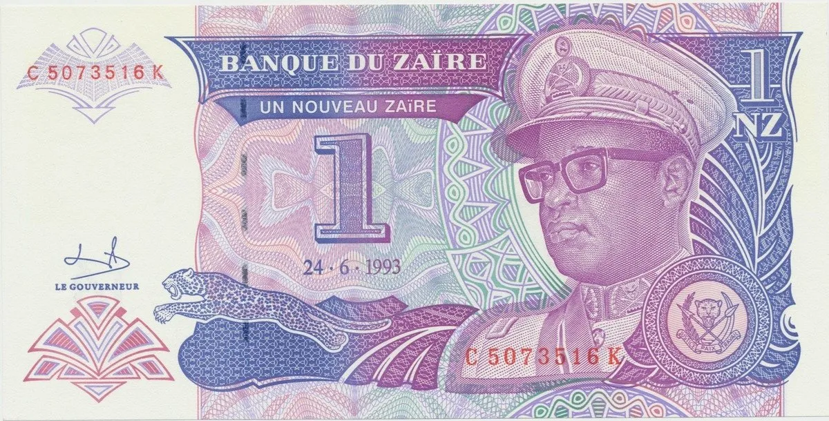 Zaire, 1 Nouveaux Zaire 1993, P.52a