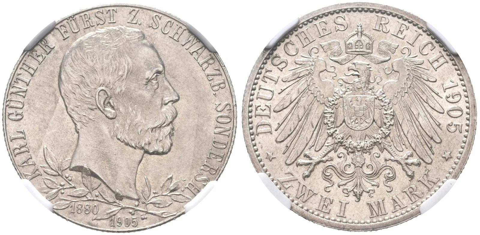 Schwarzburg, 2 Marka 1905 - Pamětní, MS 63