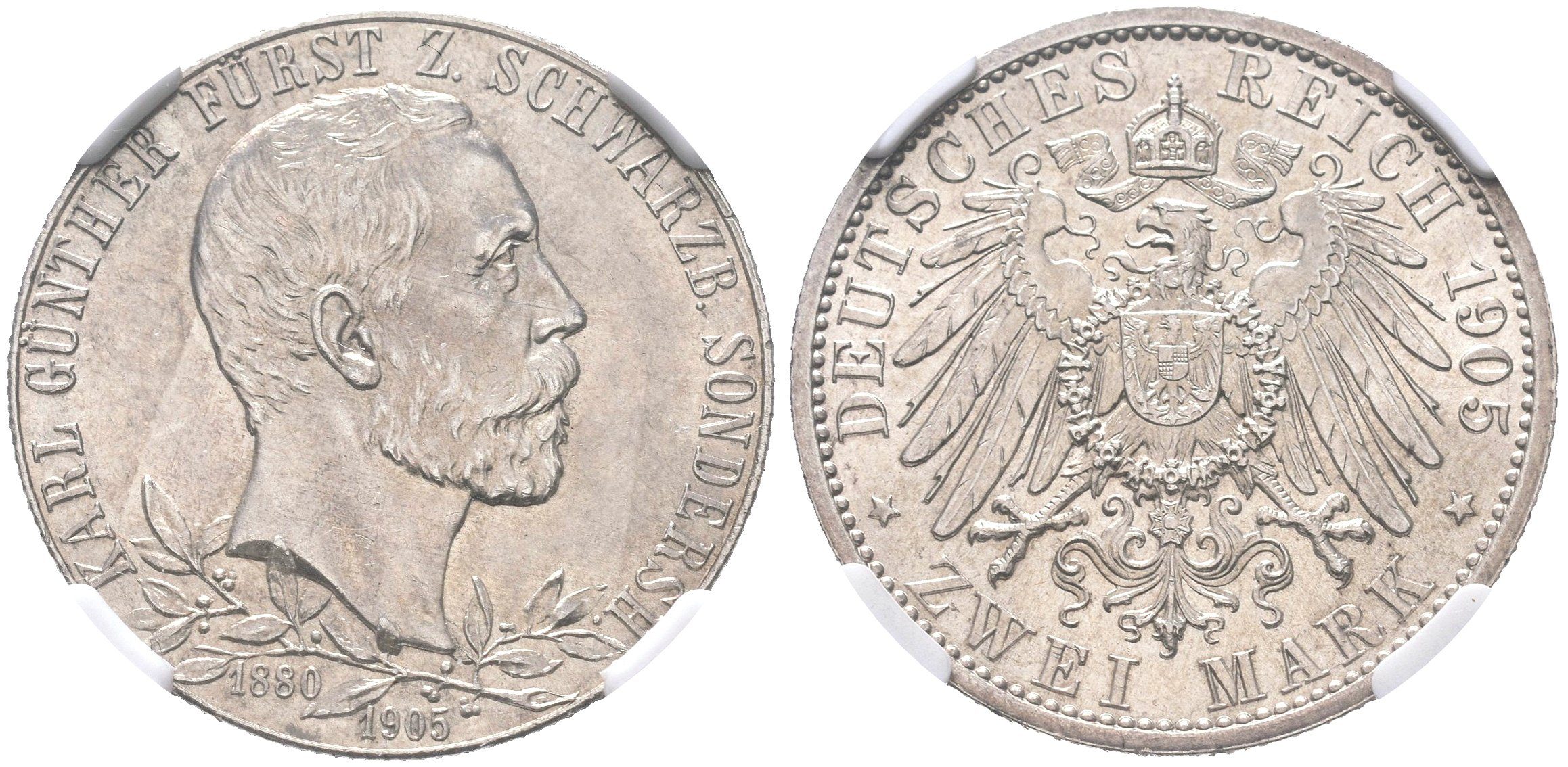 Schwarzburg, 2 Marka 1905 - Pamětní, MS 63