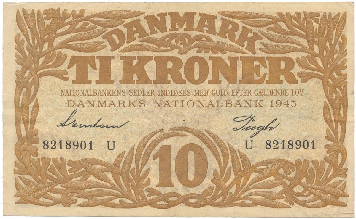Dánsko, 10 Kroner 1943, P.31o