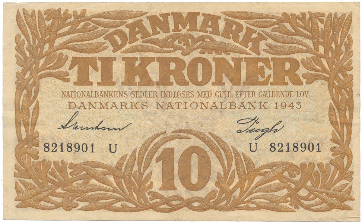 Dánsko, 10 Kroner 1943, P.31o