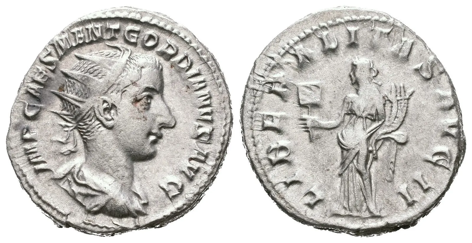 Antoninian, 240, Rv: LIBERALITAS AVG II, stojící Liberalitas čelně drží abacus — 1