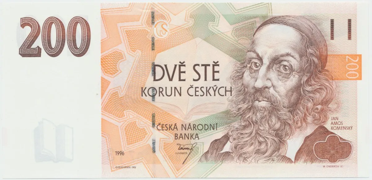 Česká republika, 200 Koruna 1996, série B, Hej.CZ18a