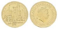 Zlatá mince Zámek Hluboká - dobová pohlednice