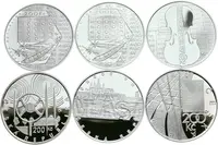 Soubor stříbrných mincí 200 Kč - 2022 Gregor Johann Mendel (2x), Zátopkovi, — 2