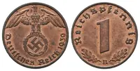 III. říše, 1 Pfennig 1939 B - fotografie 2