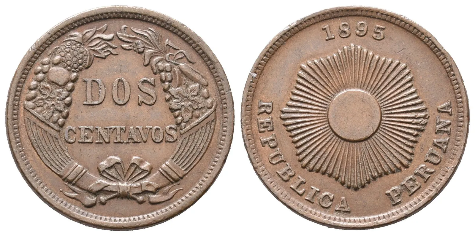 Peru, 2 Centavo 1895