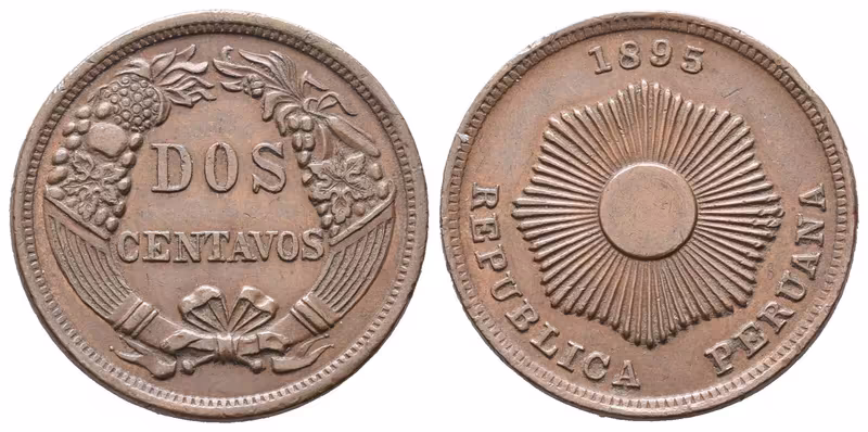 Peru, 2 Centavo 1895