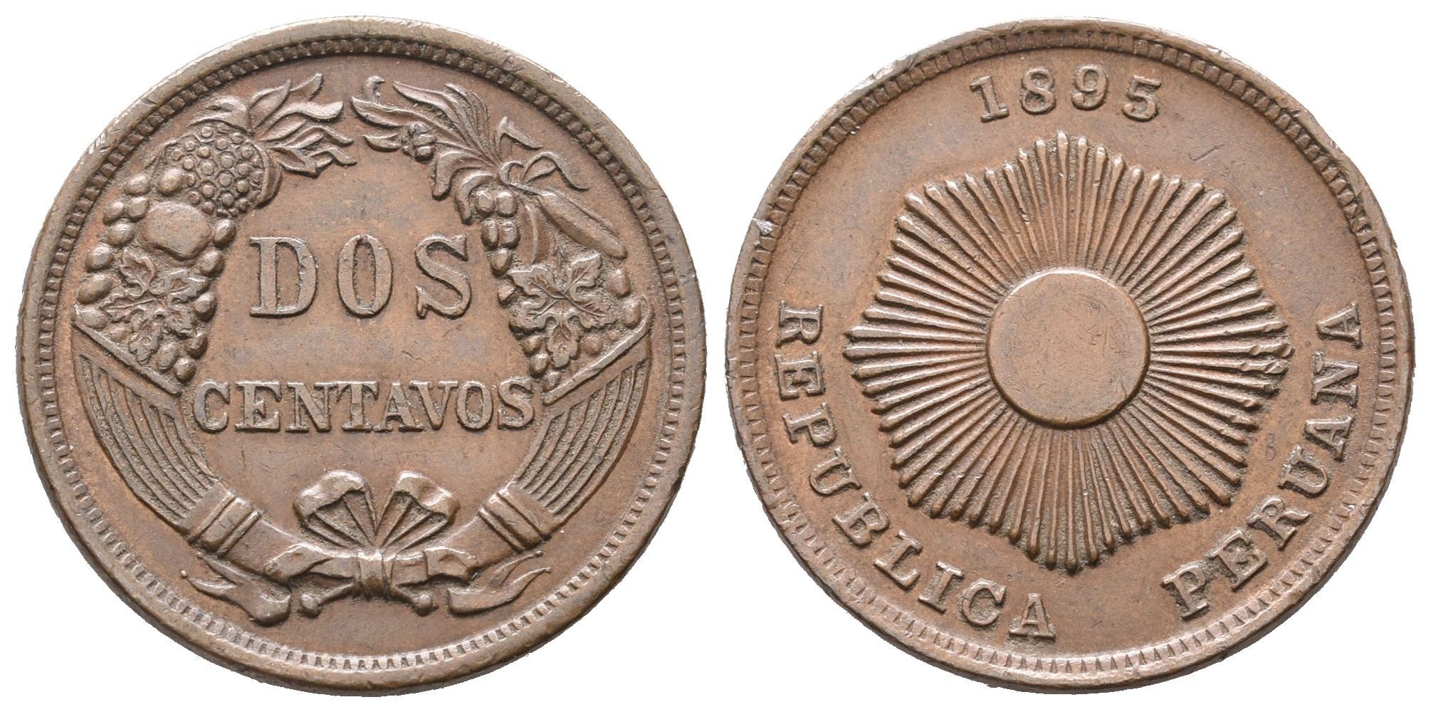 Peru, 2 Centavo 1895